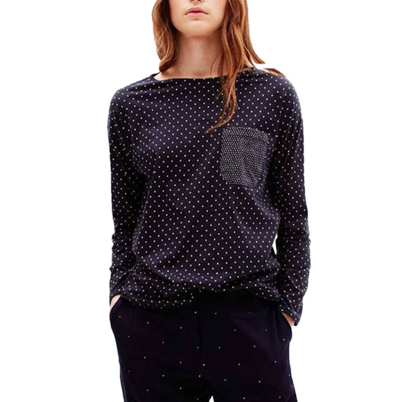 Chinti and Parker Organic Cotton Shirt Long Sleeve 
Crew Neck Polka Dots - Picture 1 of 11